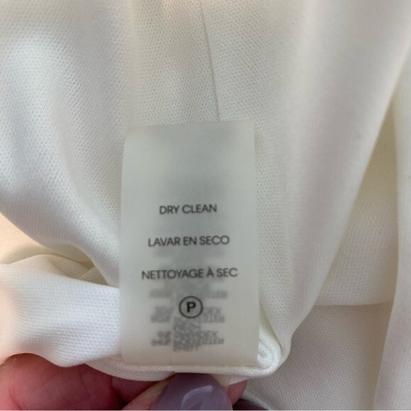 NWOT Calvin Klein Ivory White Net Cut Out Sleeveless Scoop Neck Sexy Dress SZ 14 - Picture 9 of 10